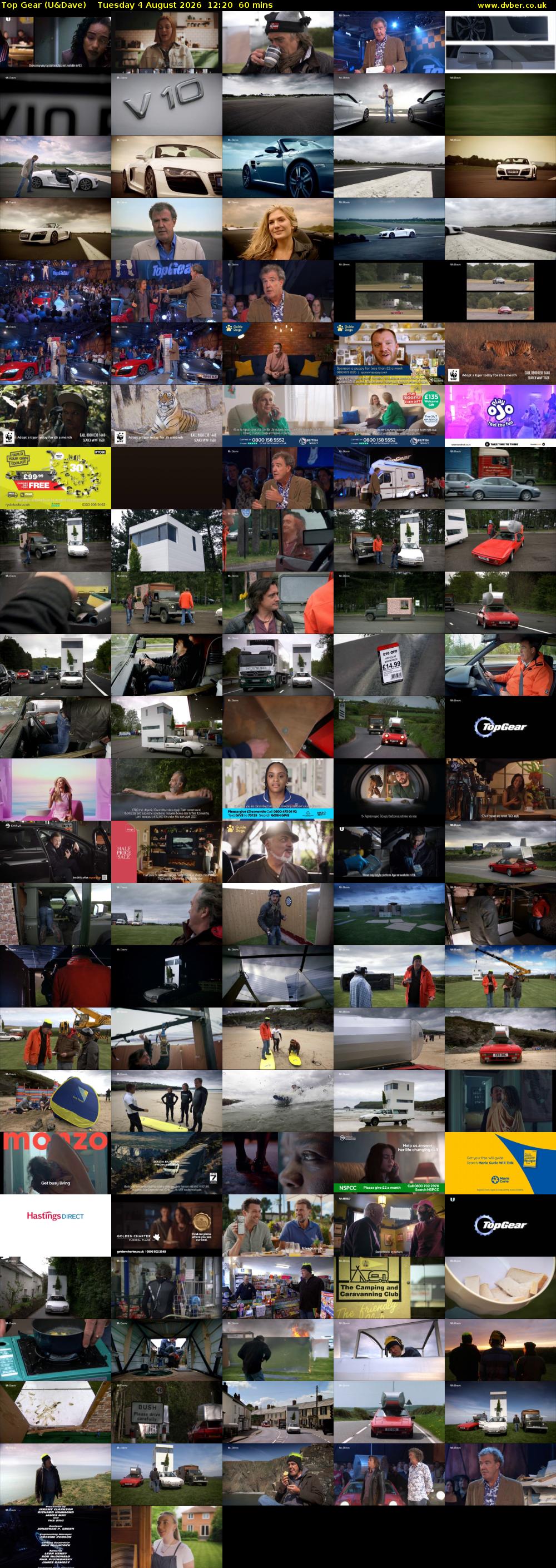 Top Gear (U&Dave) Tuesday 4 August 2026 12:20 - 13:20