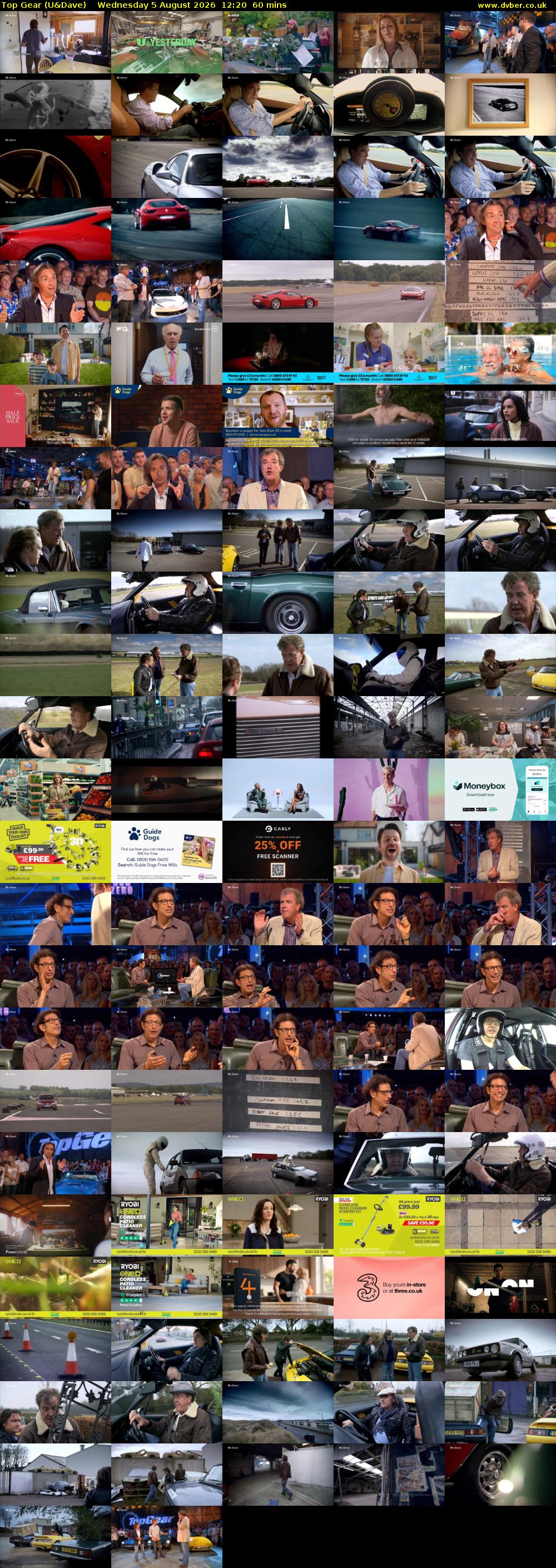 Top Gear (U&Dave) Wednesday 5 August 2026 12:20 - 13:20