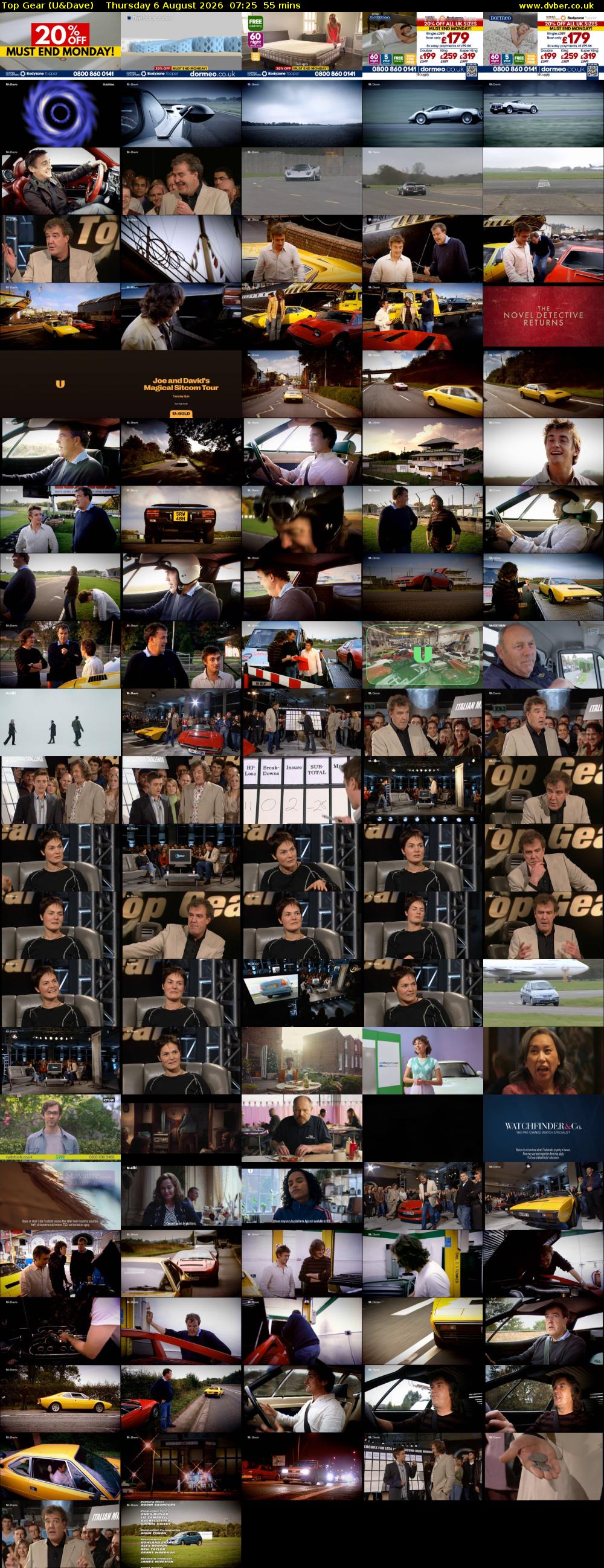 Top Gear (U&Dave) Thursday 6 August 2026 07:25 - 08:20