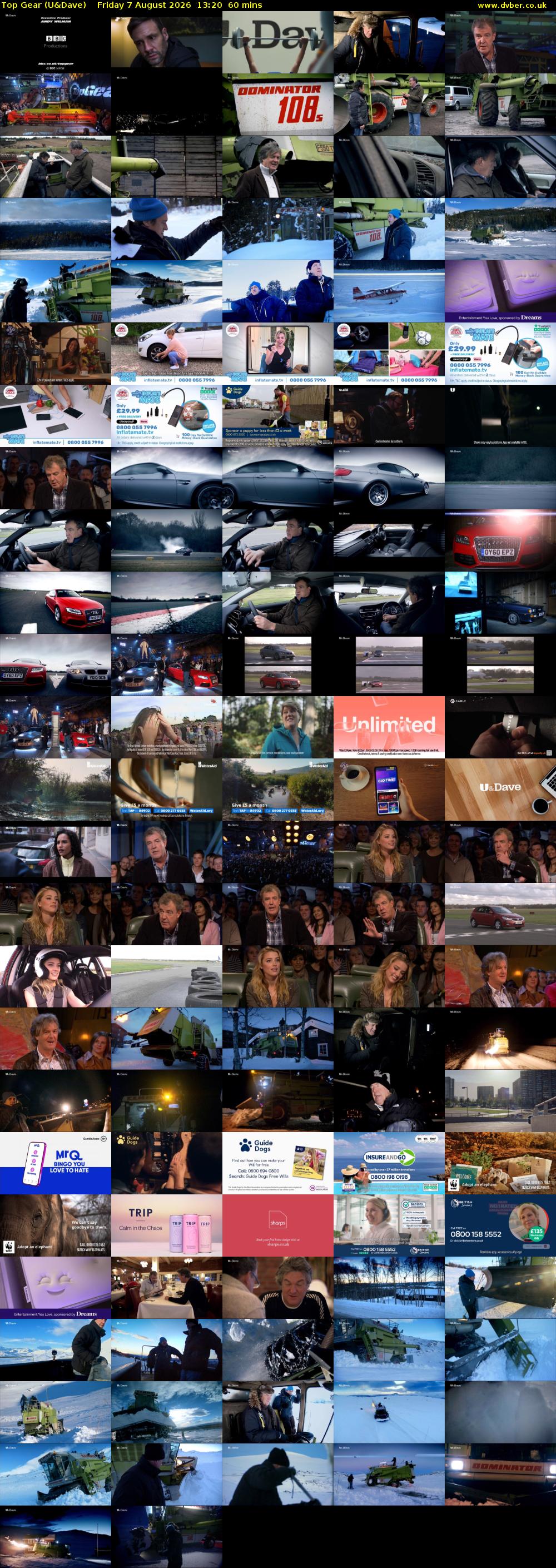 Top Gear (U&Dave) Friday 7 August 2026 13:20 - 14:20