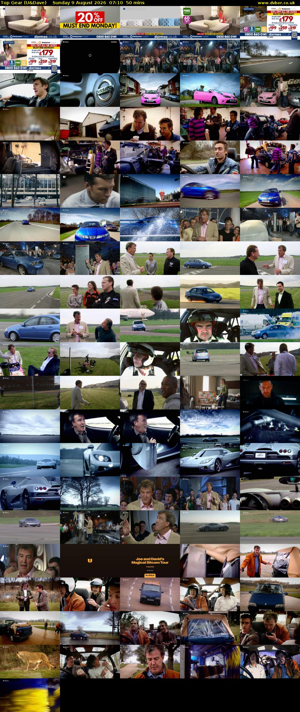 Top Gear (U&Dave) Sunday 9 August 2026 07:10 - 08:00