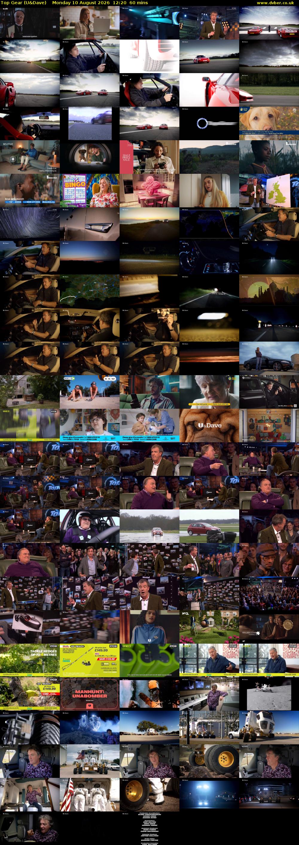Top Gear (U&Dave) Monday 10 August 2026 12:20 - 13:20