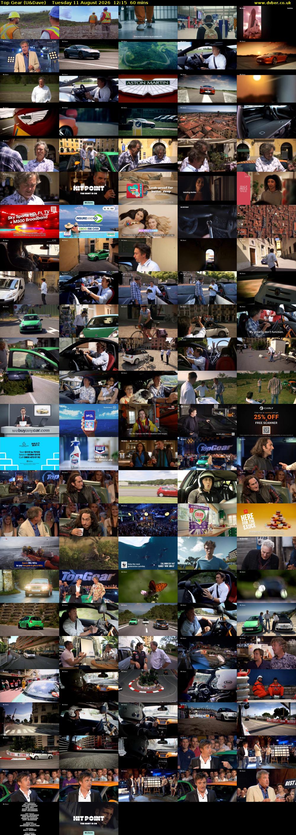 Top Gear (U&Dave) Tuesday 11 August 2026 12:15 - 13:15