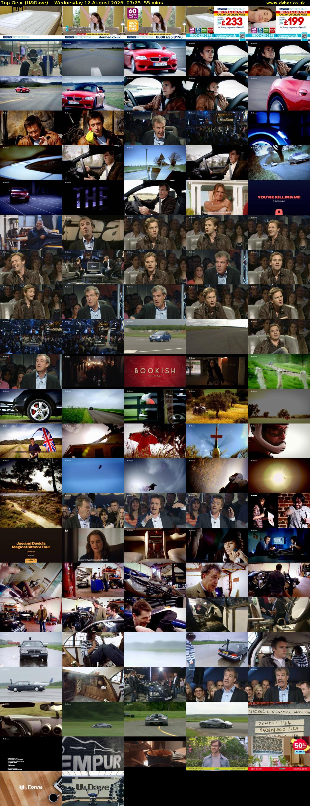 Top Gear (U&Dave) Wednesday 12 August 2026 07:25 - 08:20