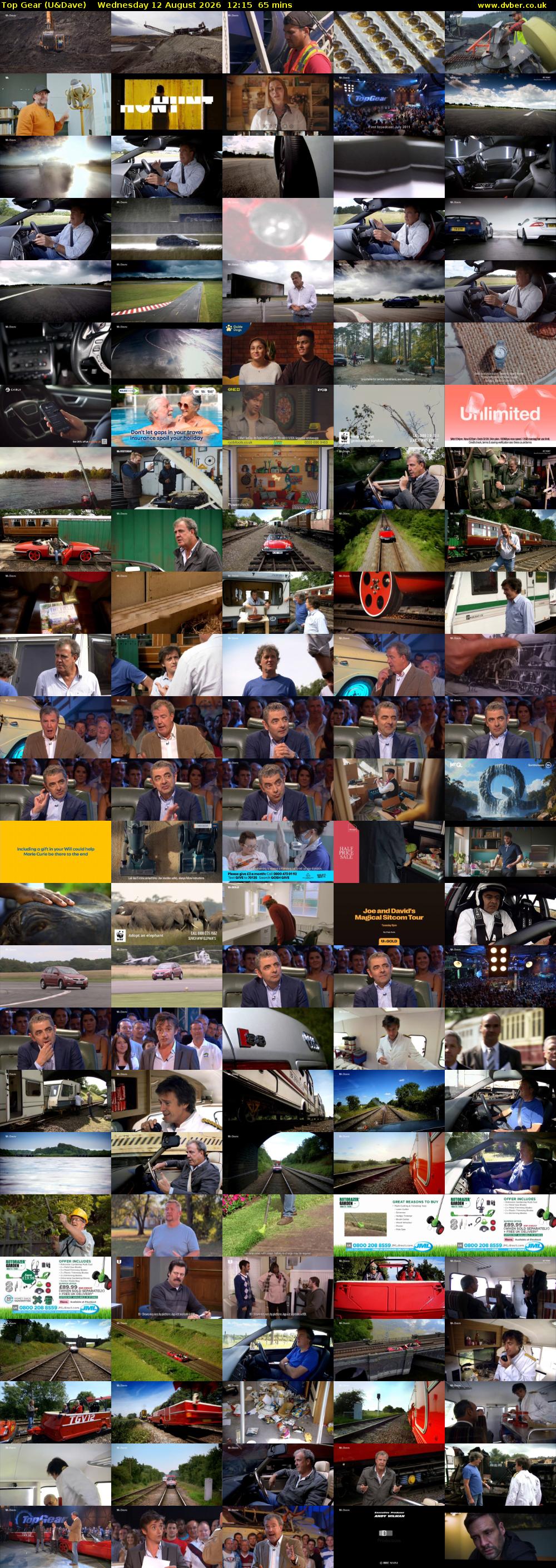 Top Gear (U&Dave) Wednesday 12 August 2026 12:15 - 13:20