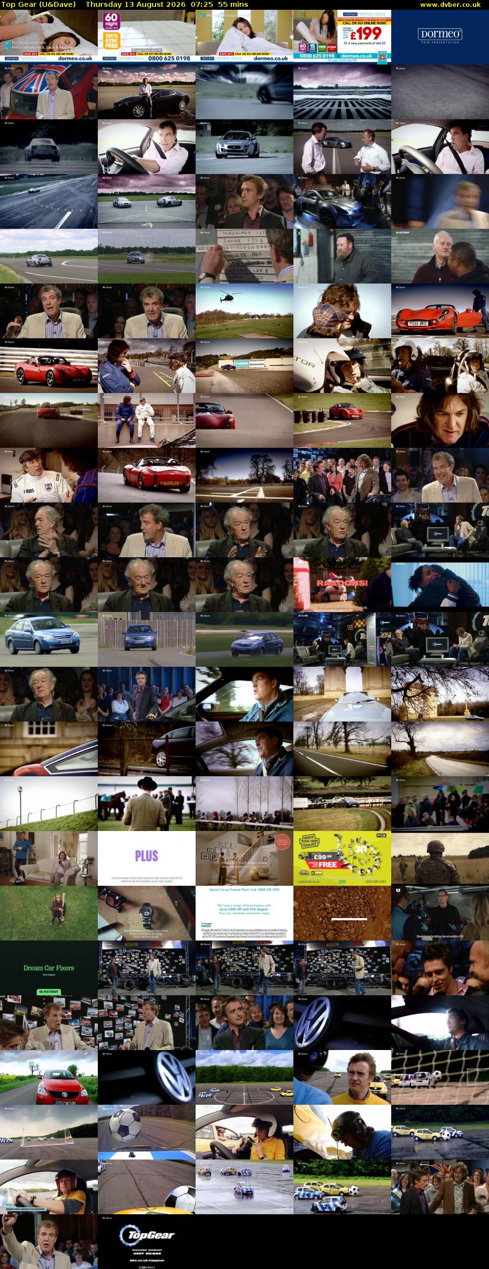Top Gear (U&Dave) Thursday 13 August 2026 07:25 - 08:20
