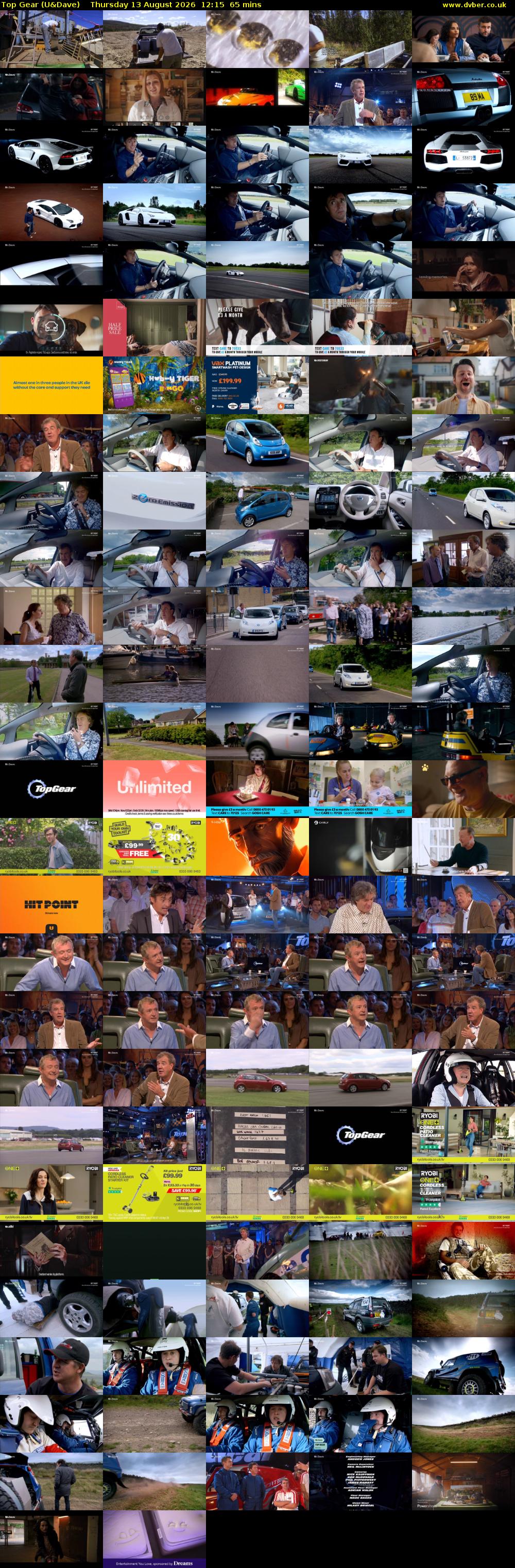 Top Gear (U&Dave) Thursday 13 August 2026 12:15 - 13:20