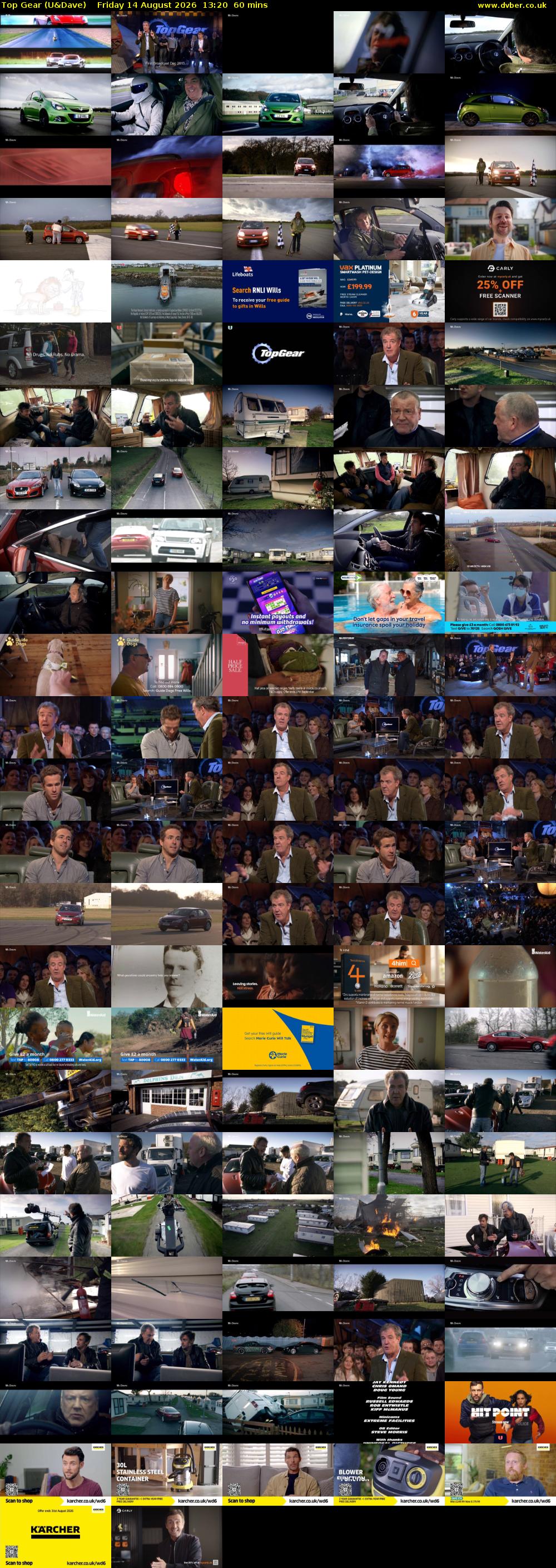 Top Gear (U&Dave) Friday 14 August 2026 13:20 - 14:20