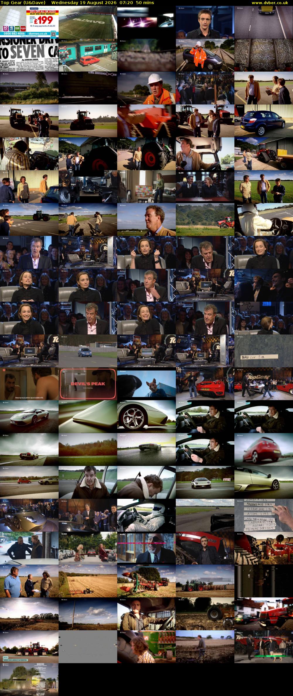 Top Gear (U&Dave) Wednesday 19 August 2026 07:20 - 08:10