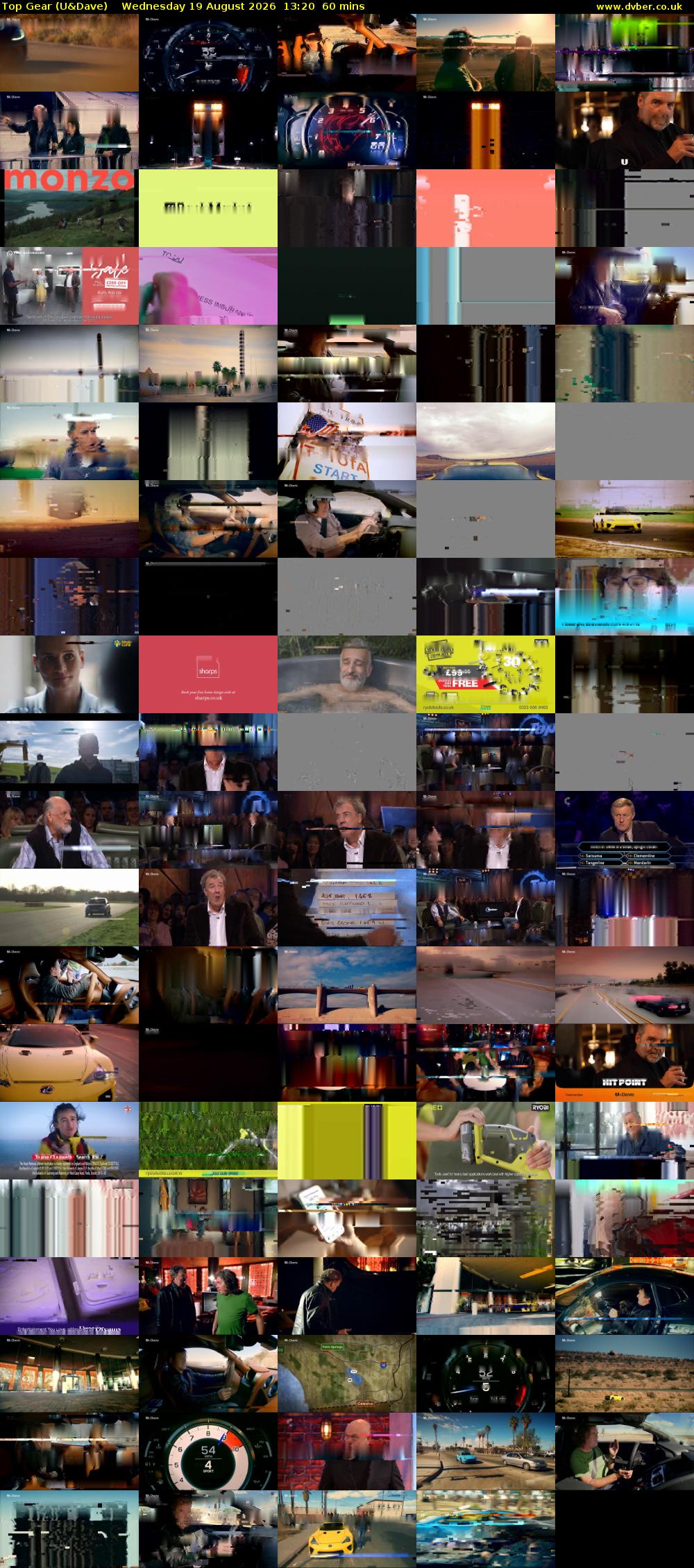 Top Gear (U&Dave) Wednesday 19 August 2026 13:20 - 14:20
