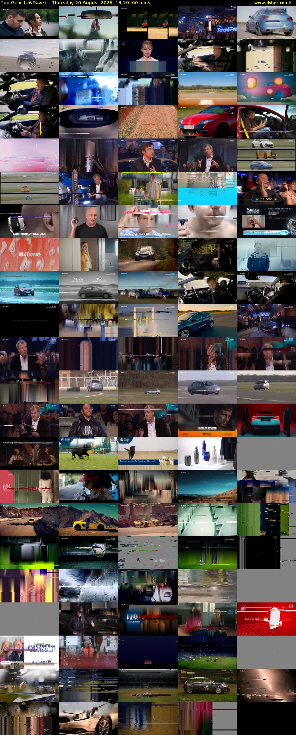 Top Gear (U&Dave) Thursday 20 August 2026 13:20 - 14:20