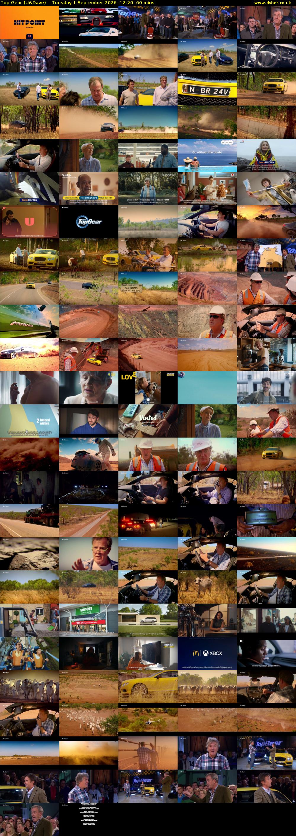 Top Gear (U&Dave) Tuesday 1 September 2026 12:20 - 13:20