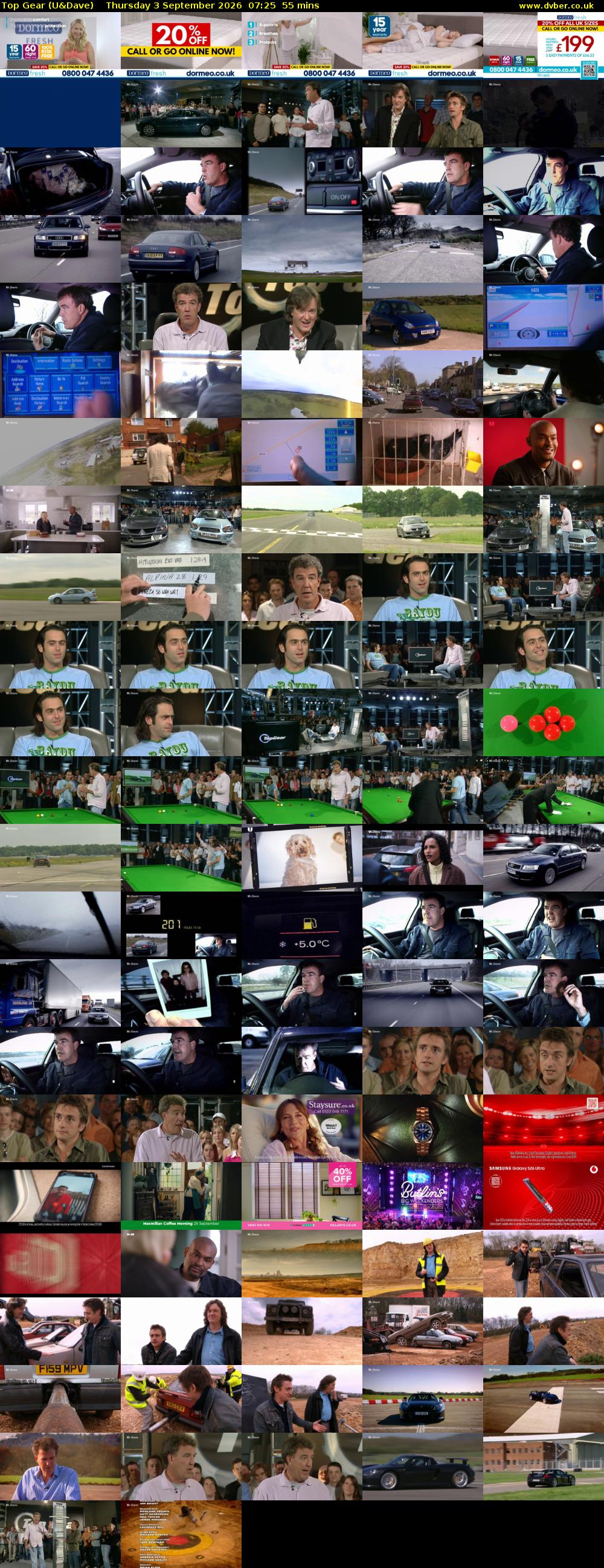 Top Gear (U&Dave) Thursday 3 September 2026 07:25 - 08:20