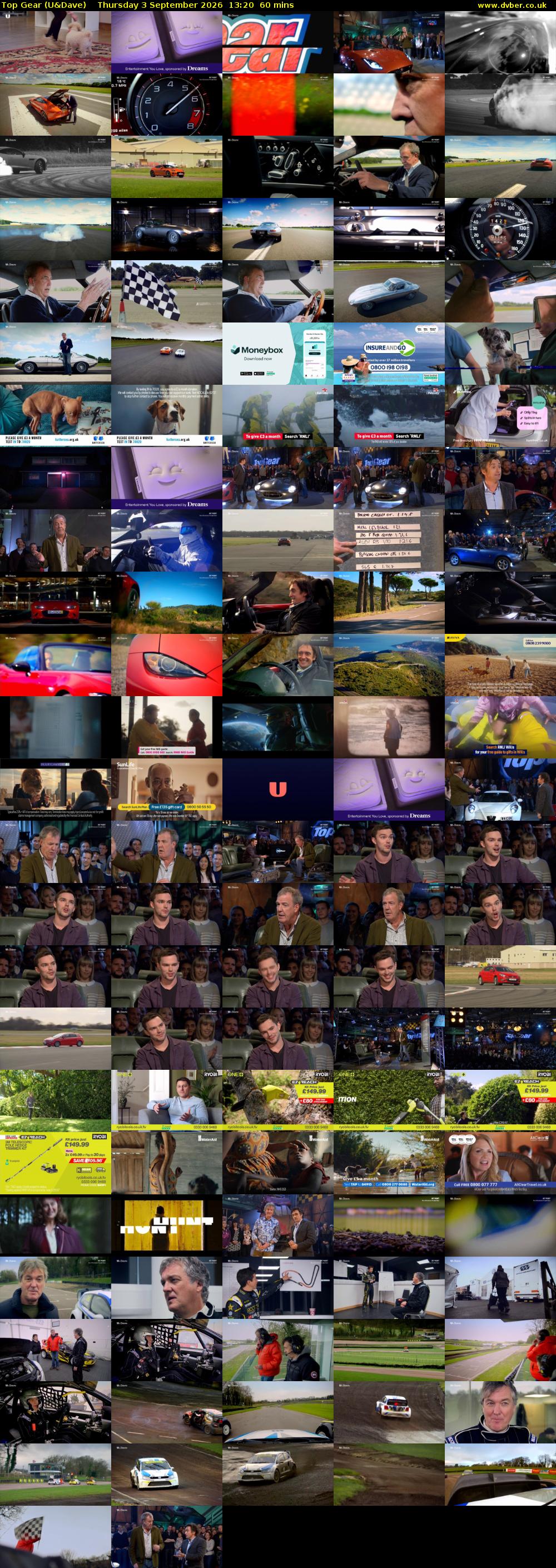 Top Gear (U&Dave) Thursday 3 September 2026 13:20 - 14:20