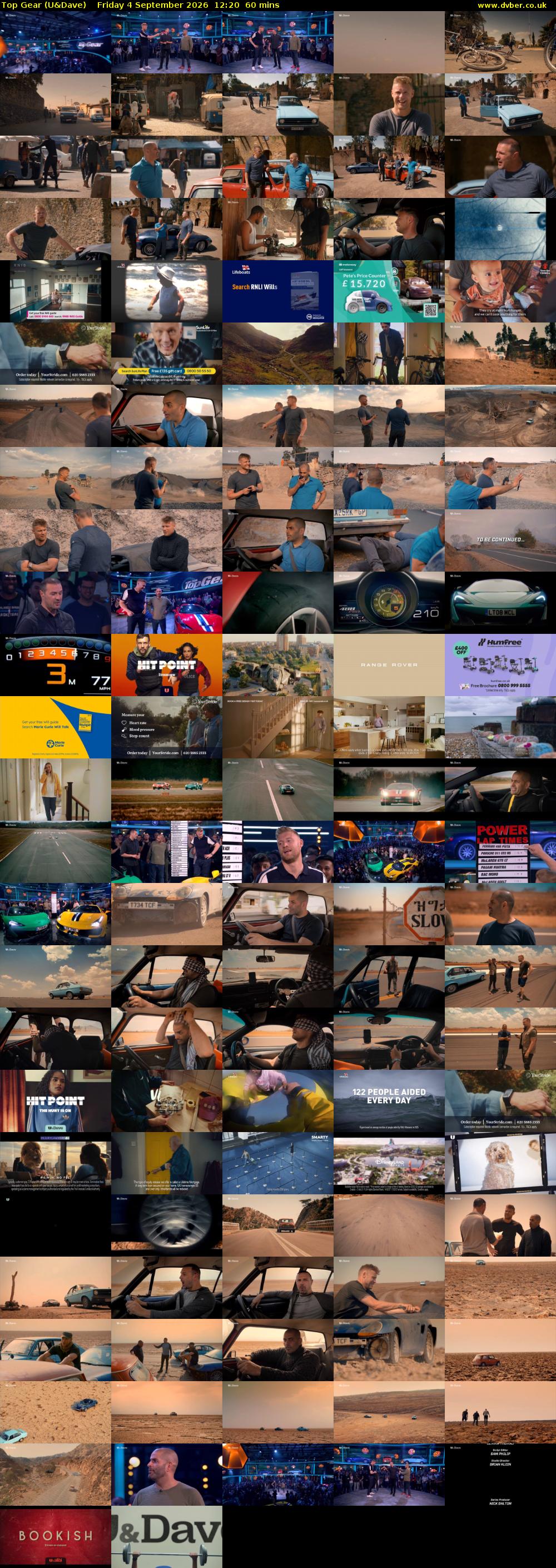 Top Gear (U&Dave) Friday 4 September 2026 12:20 - 13:20