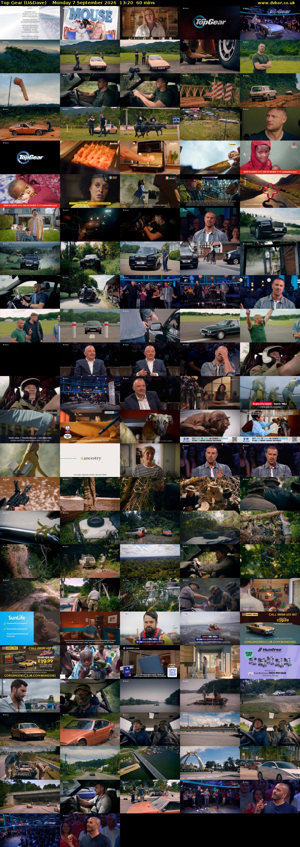 Top Gear (U&Dave) Monday 7 September 2026 13:20 - 14:20