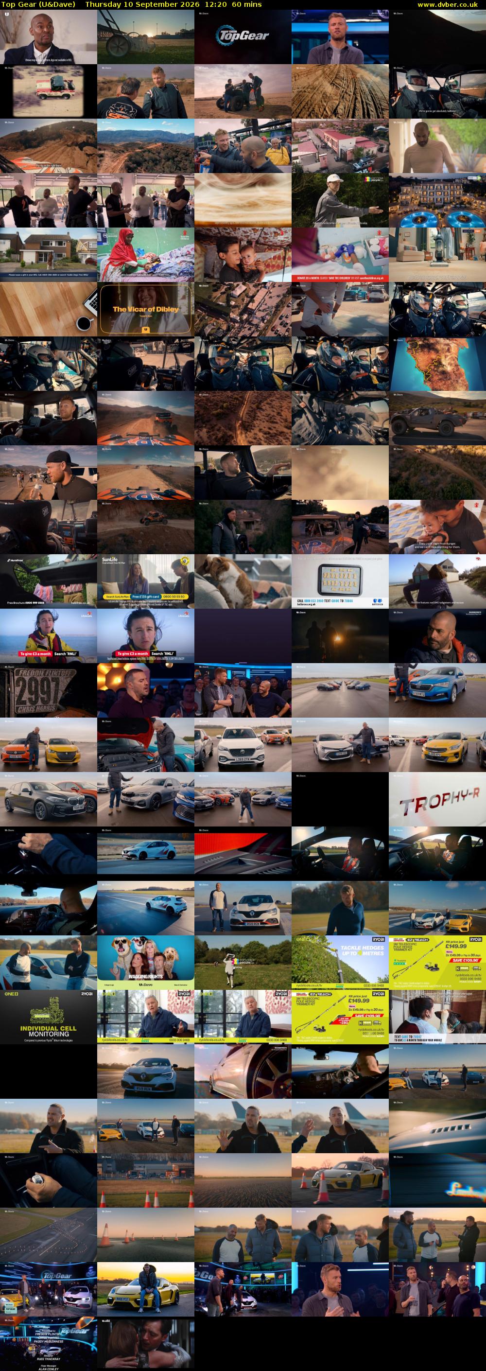 Top Gear (U&Dave) Thursday 10 September 2026 12:20 - 13:20