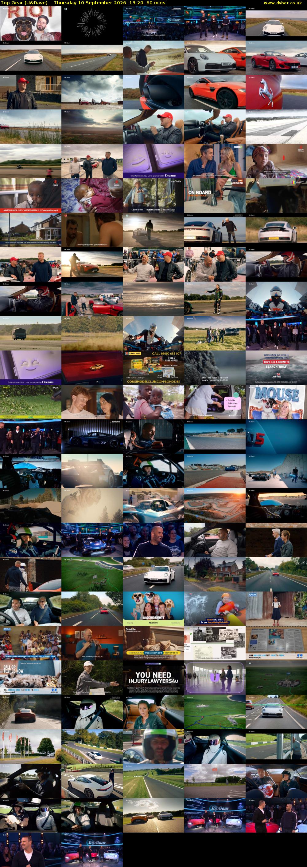 Top Gear (U&Dave) Thursday 10 September 2026 13:20 - 14:20