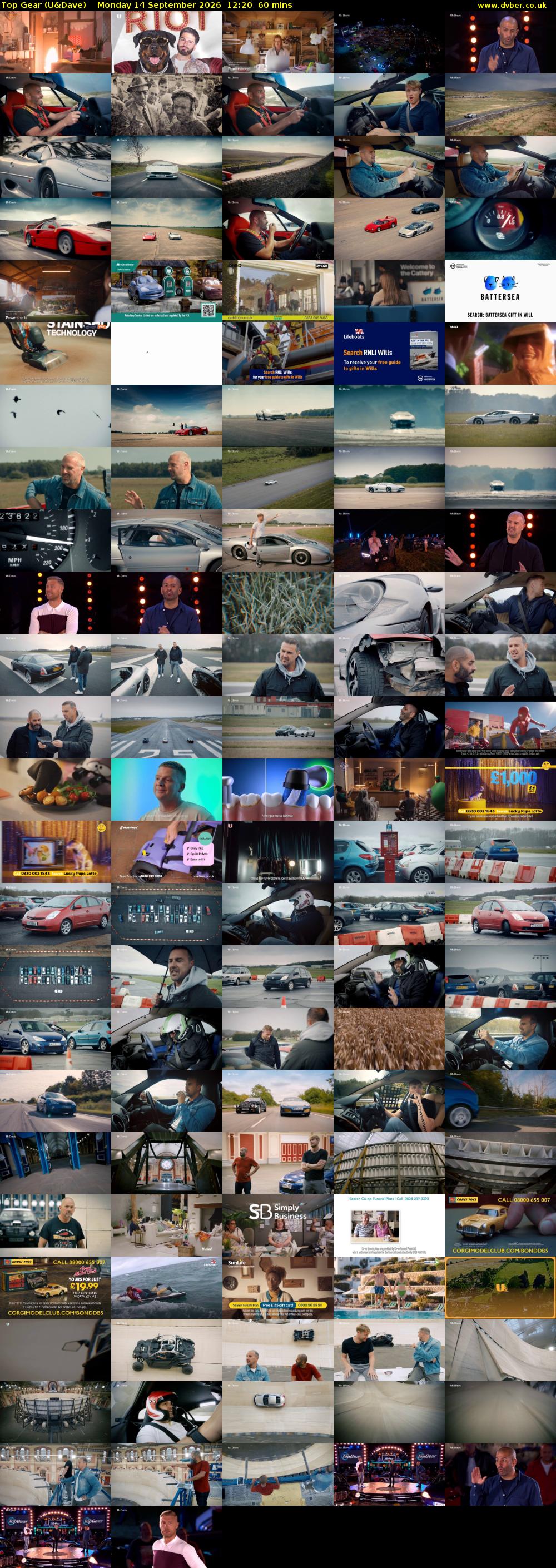 Top Gear (U&Dave) Monday 14 September 2026 12:20 - 13:20