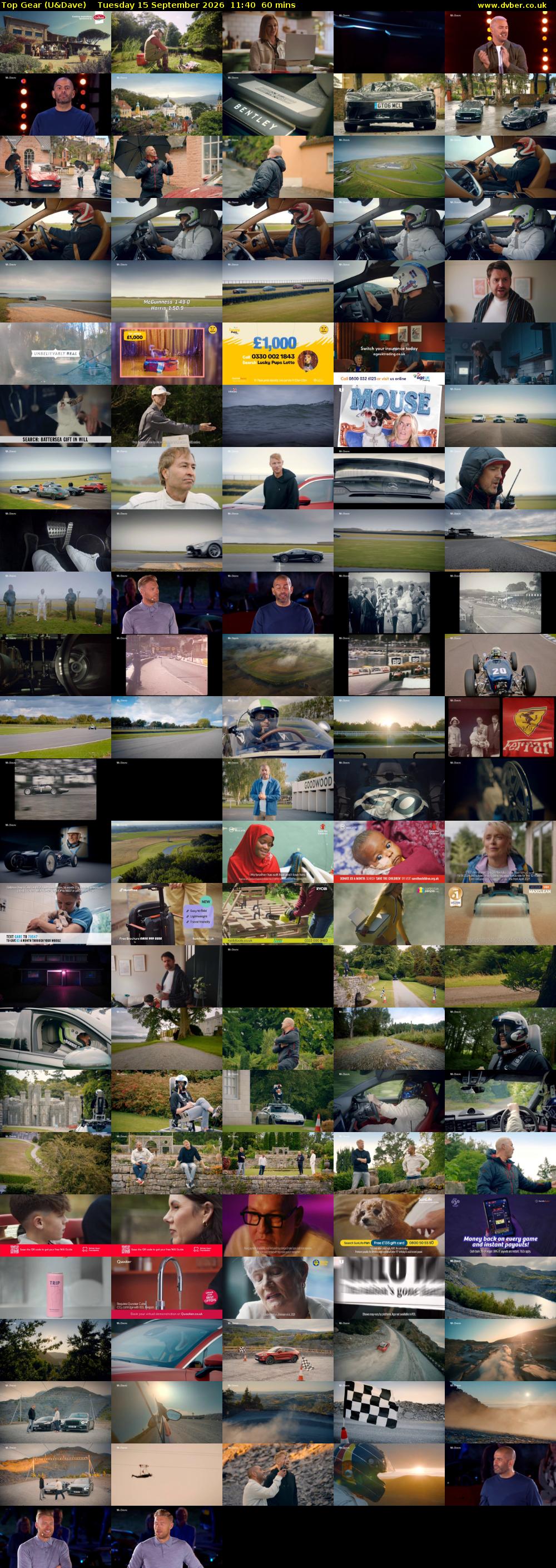Top Gear (U&Dave) Tuesday 15 September 2026 11:40 - 12:40