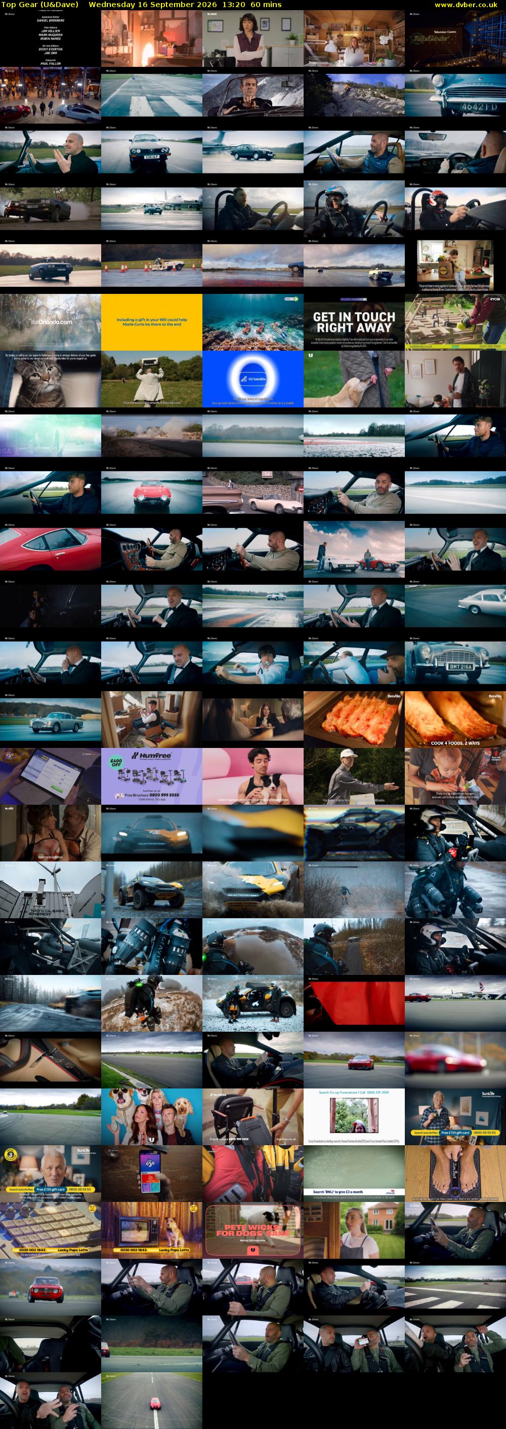 Top Gear (U&Dave) Wednesday 16 September 2026 13:20 - 14:20