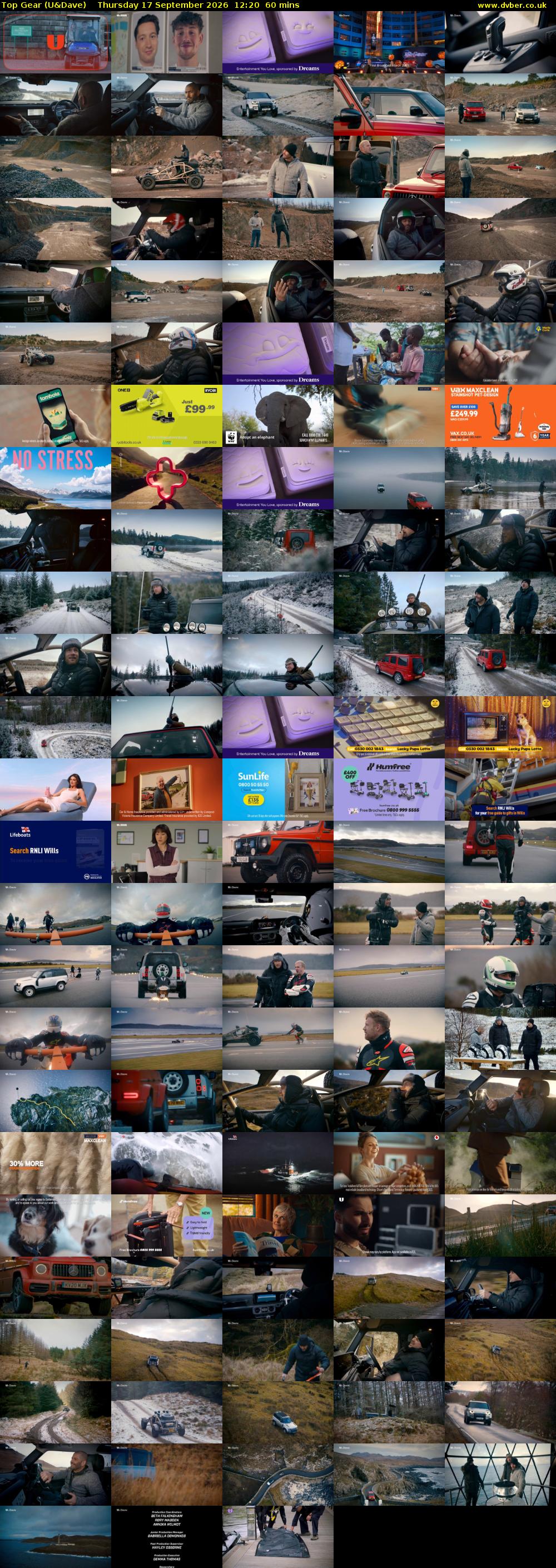 Top Gear (U&Dave) Thursday 17 September 2026 12:20 - 13:20