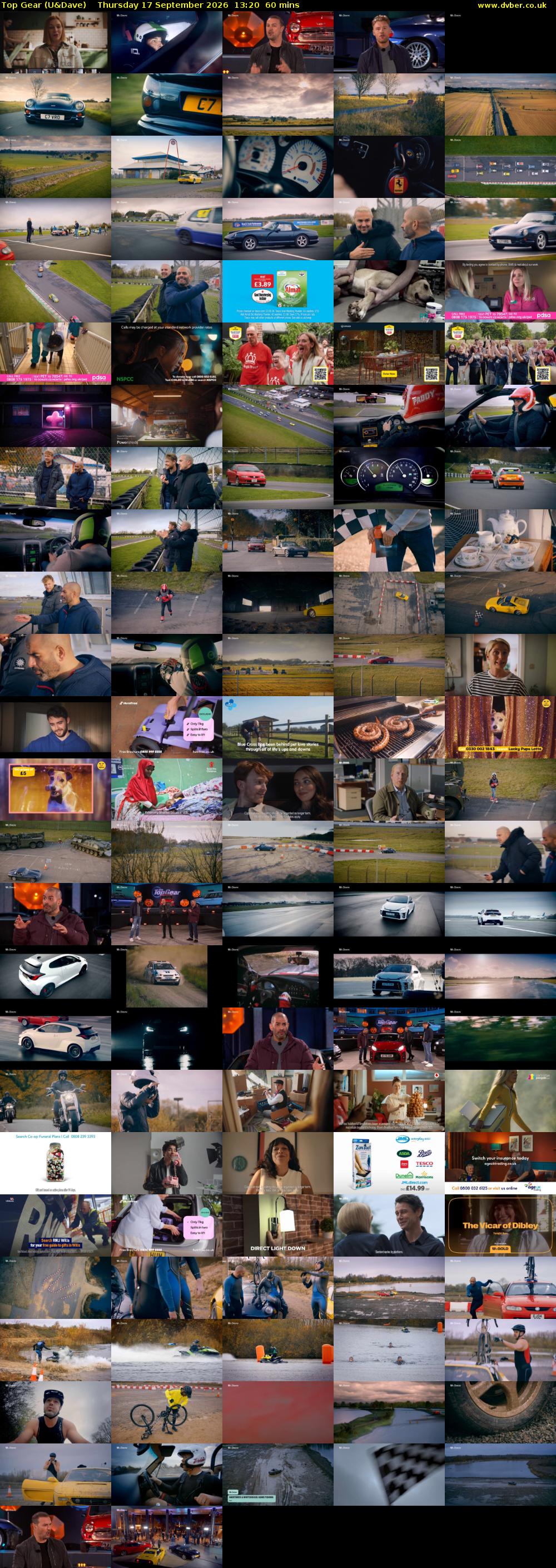 Top Gear (U&Dave) Thursday 17 September 2026 13:20 - 14:20