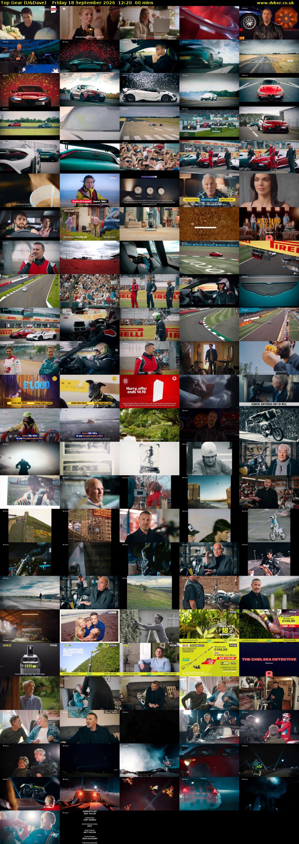 Top Gear (U&Dave) Friday 18 September 2026 12:20 - 13:20