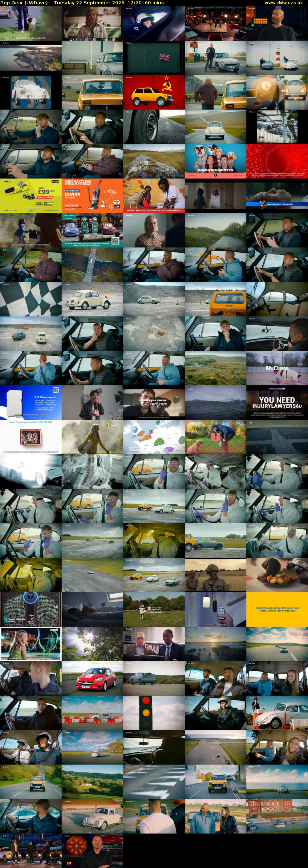 Top Gear (U&Dave) Tuesday 22 September 2026 12:20 - 13:20