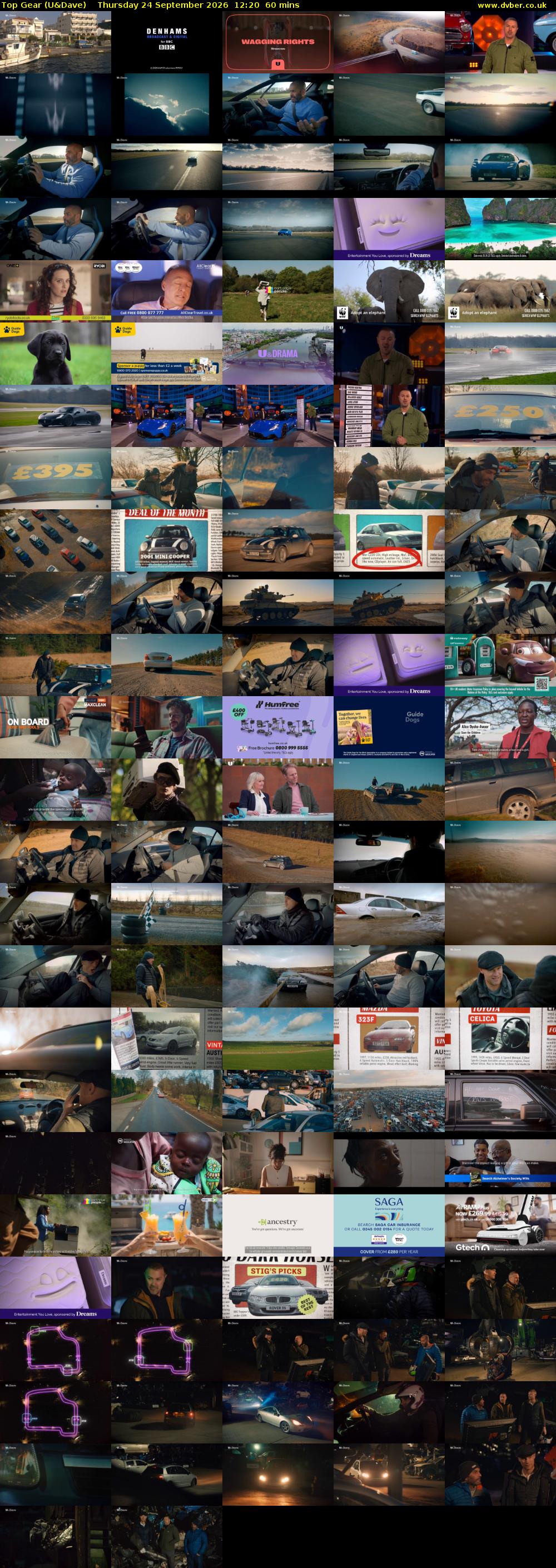 Top Gear (U&Dave) Thursday 24 September 2026 12:20 - 13:20
