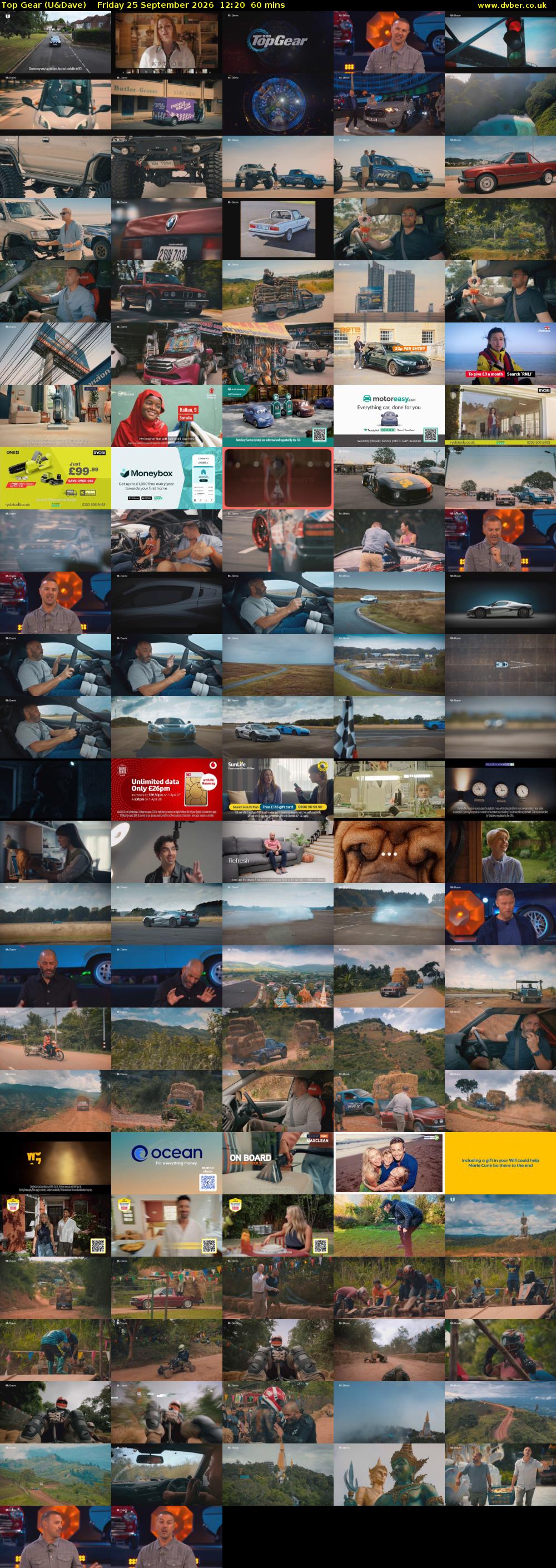 Top Gear (U&Dave) Friday 25 September 2026 12:20 - 13:20