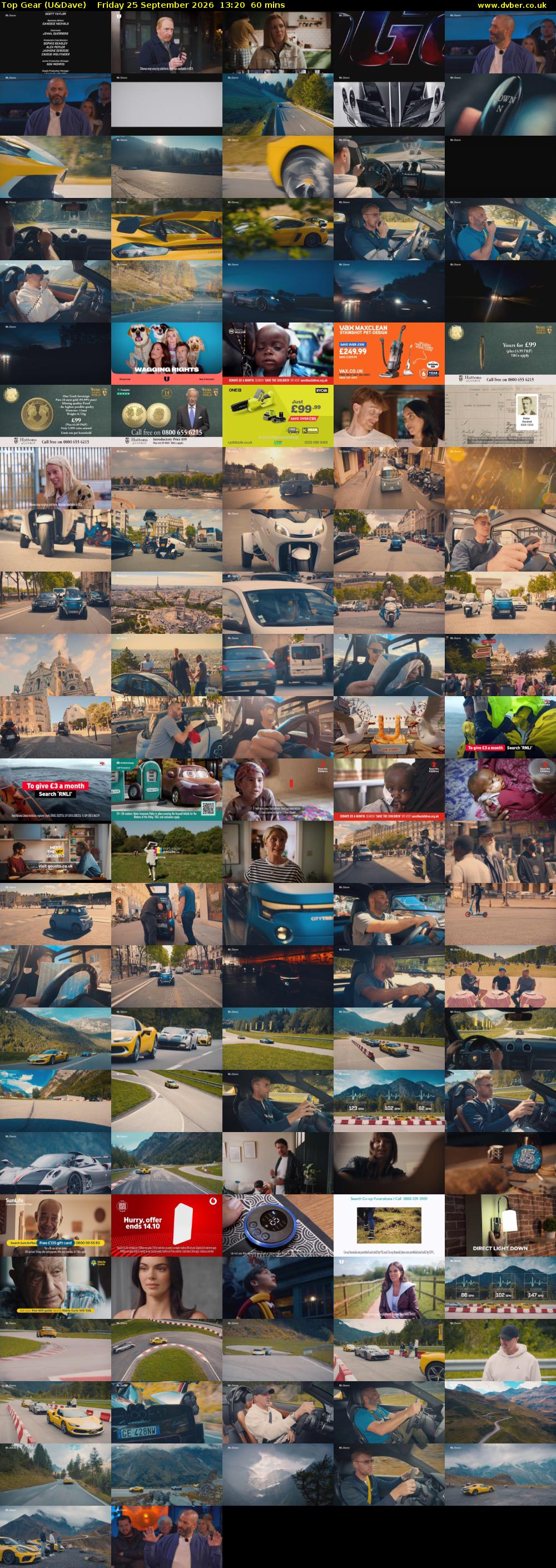 Top Gear (U&Dave) Friday 25 September 2026 13:20 - 14:20