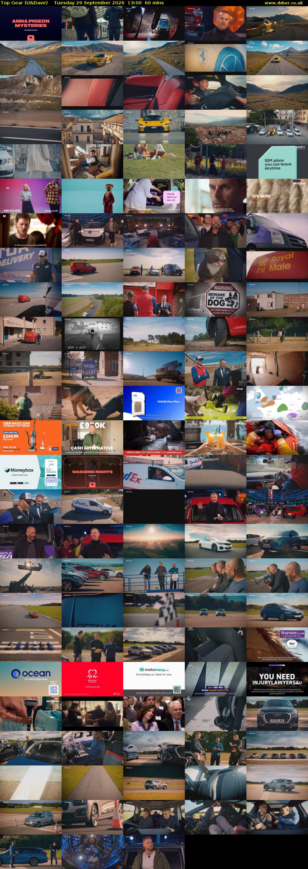 Top Gear (U&Dave) Tuesday 29 September 2026 13:00 - 14:00