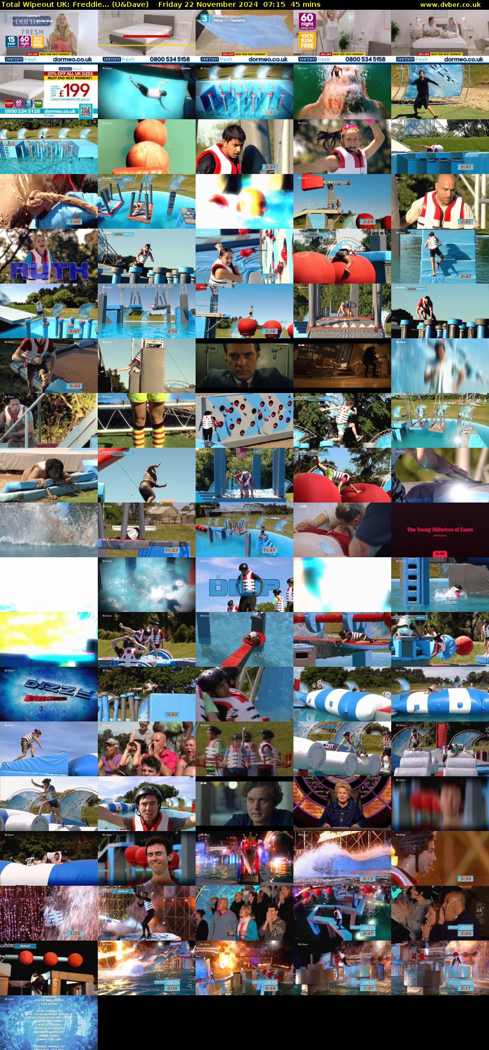Total Wipeout UK: Freddie... (U&Dave) Friday 22 November 2024 07:15 - 08:00