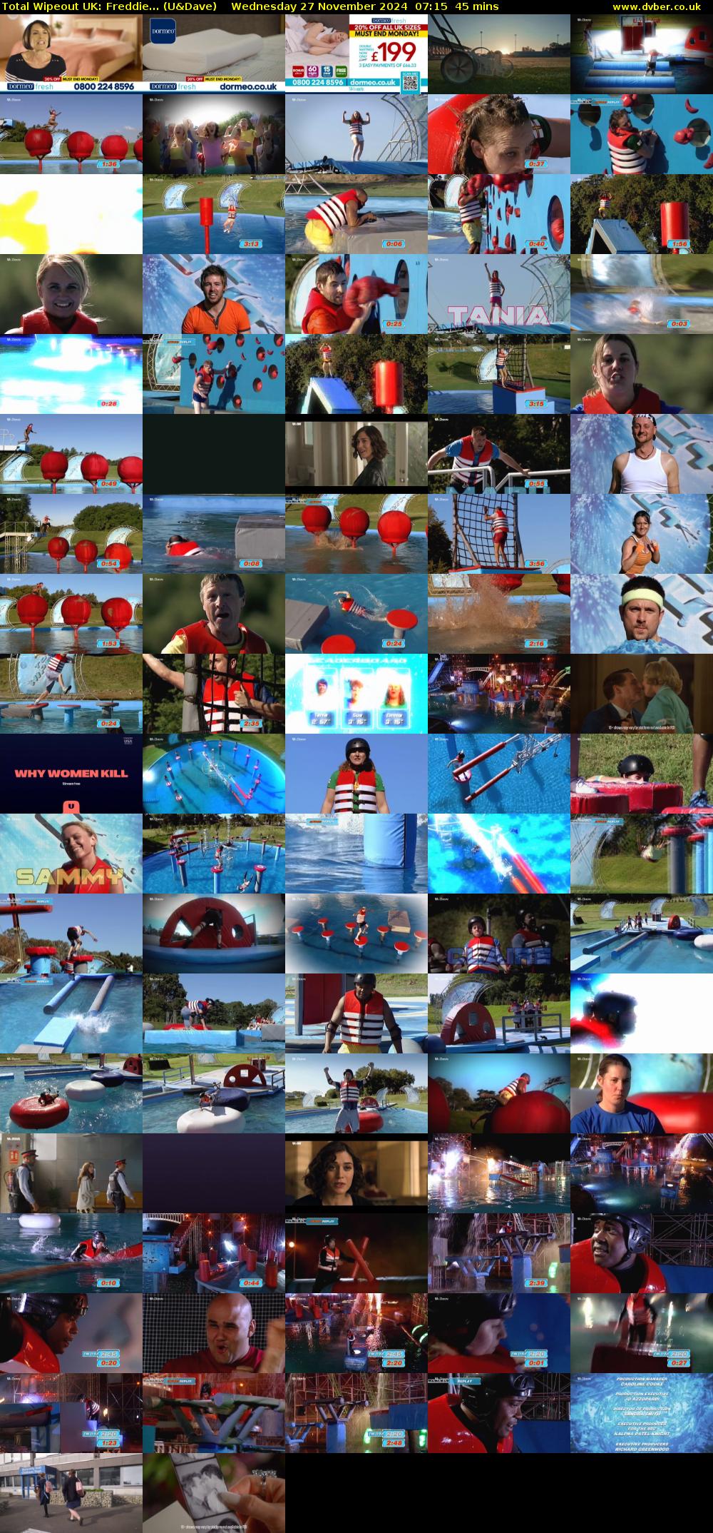 Total Wipeout UK: Freddie... (U&Dave) Wednesday 27 November 2024 07:15 - 08:00