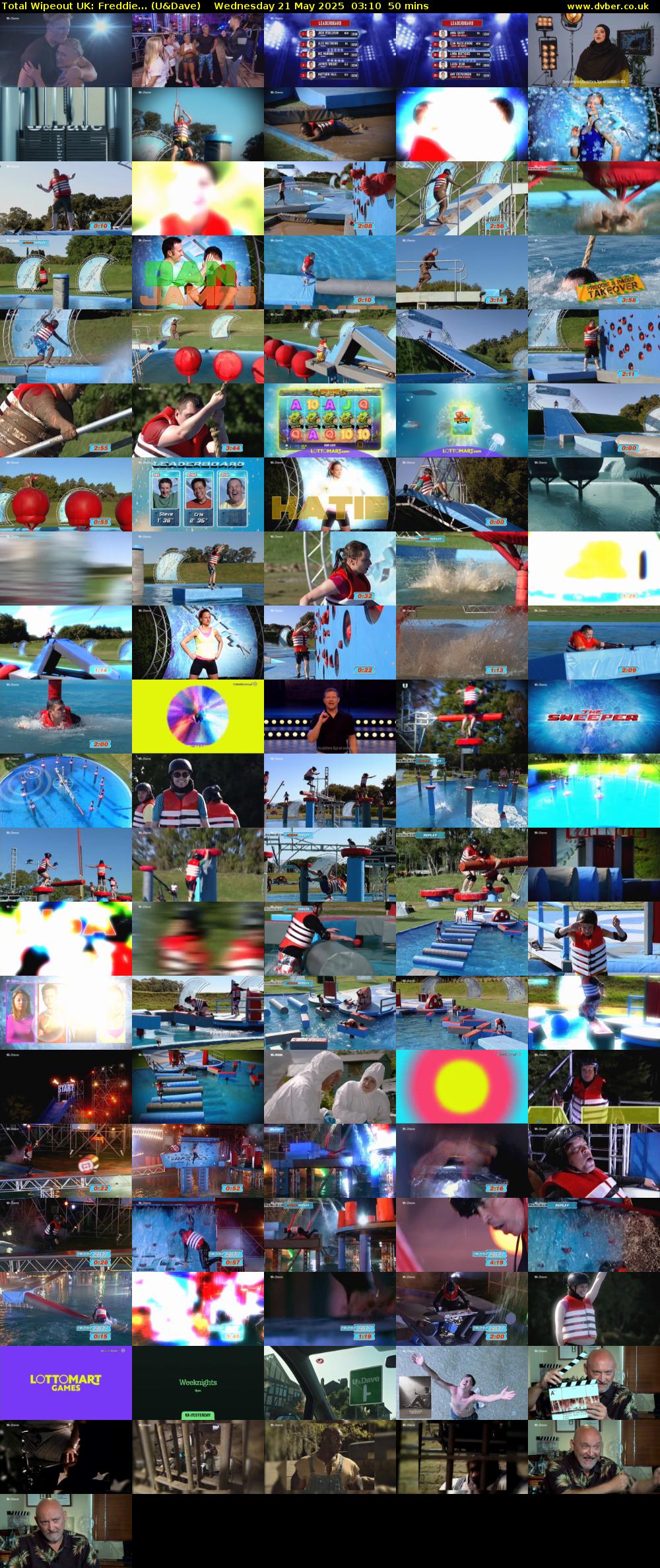 Total Wipeout UK: Freddie... (U&Dave) Wednesday 21 May 2025 03:10 - 04:00
