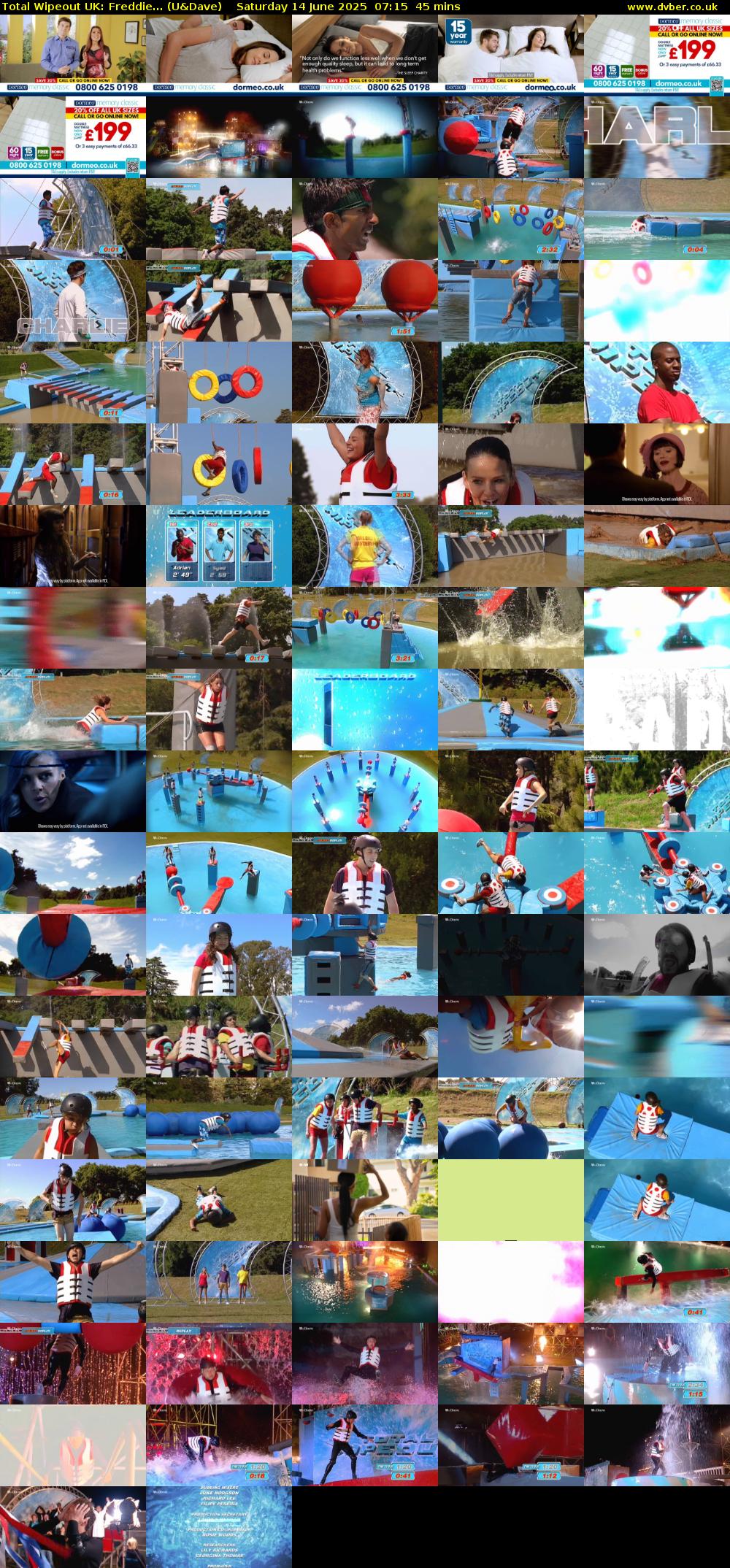 Total Wipeout UK: Freddie... (U&Dave) Saturday 14 June 2025 07:15 - 08:00