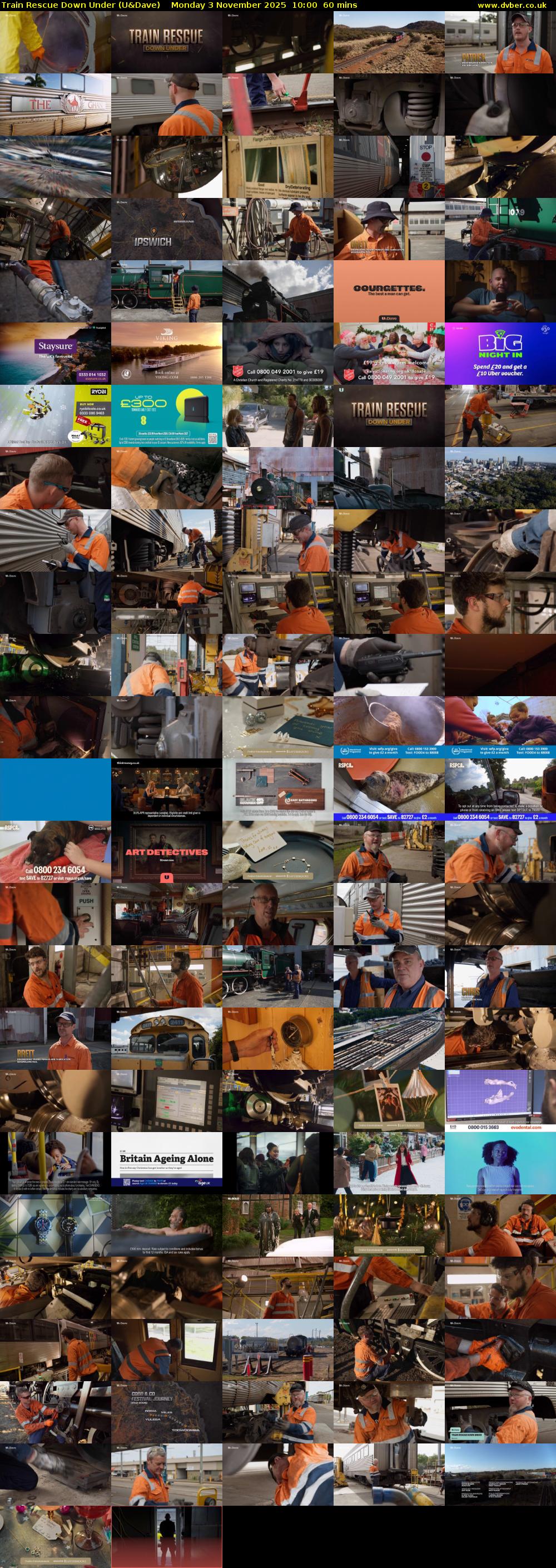 Train Rescue Down Under (U&Dave) Monday 3 November 2025 10:00 - 11:00