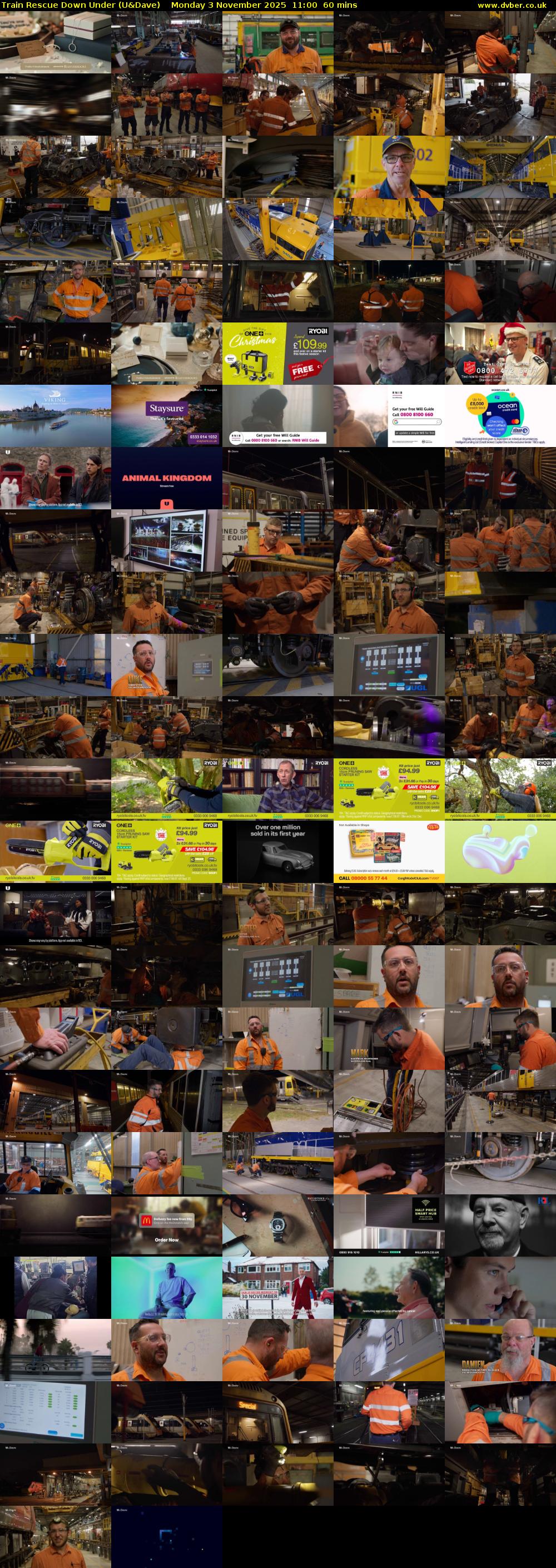 Train Rescue Down Under (U&Dave) Monday 3 November 2025 11:00 - 12:00