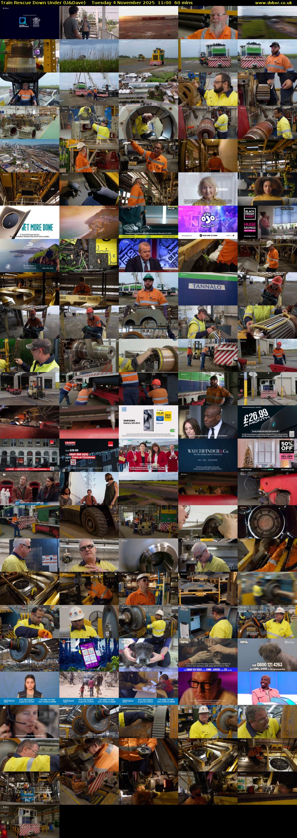 Train Rescue Down Under (U&Dave) Tuesday 4 November 2025 11:00 - 12:00