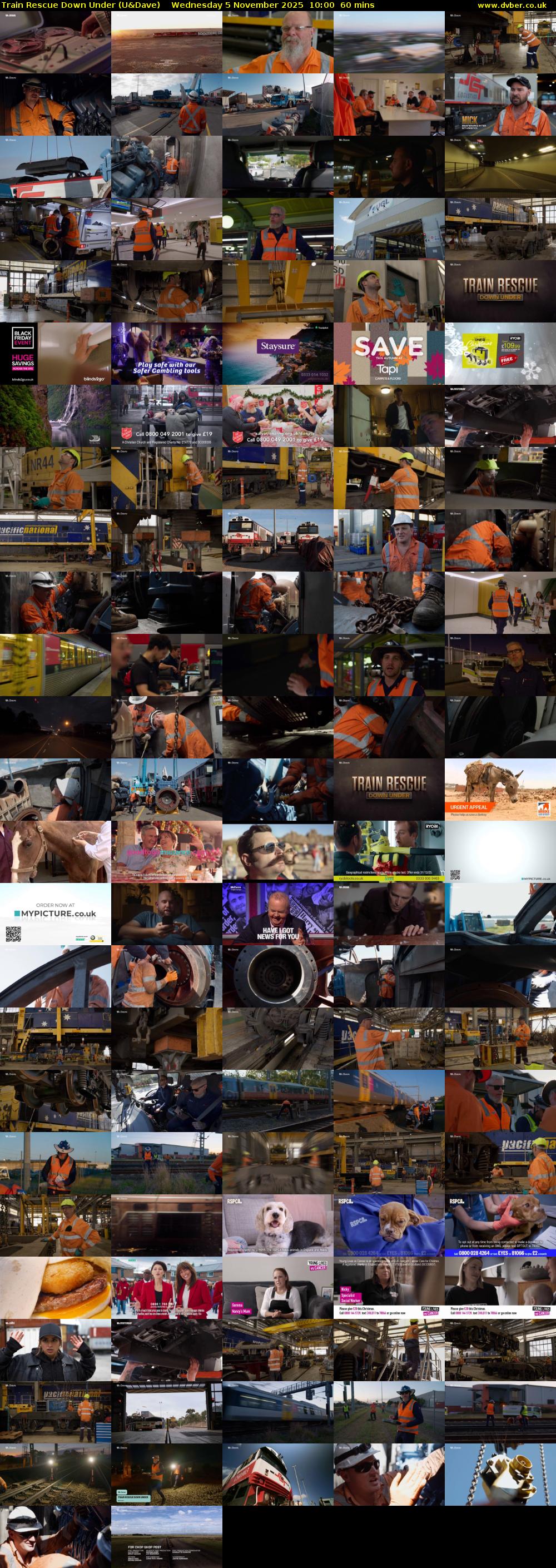 Train Rescue Down Under (U&Dave) Wednesday 5 November 2025 10:00 - 11:00