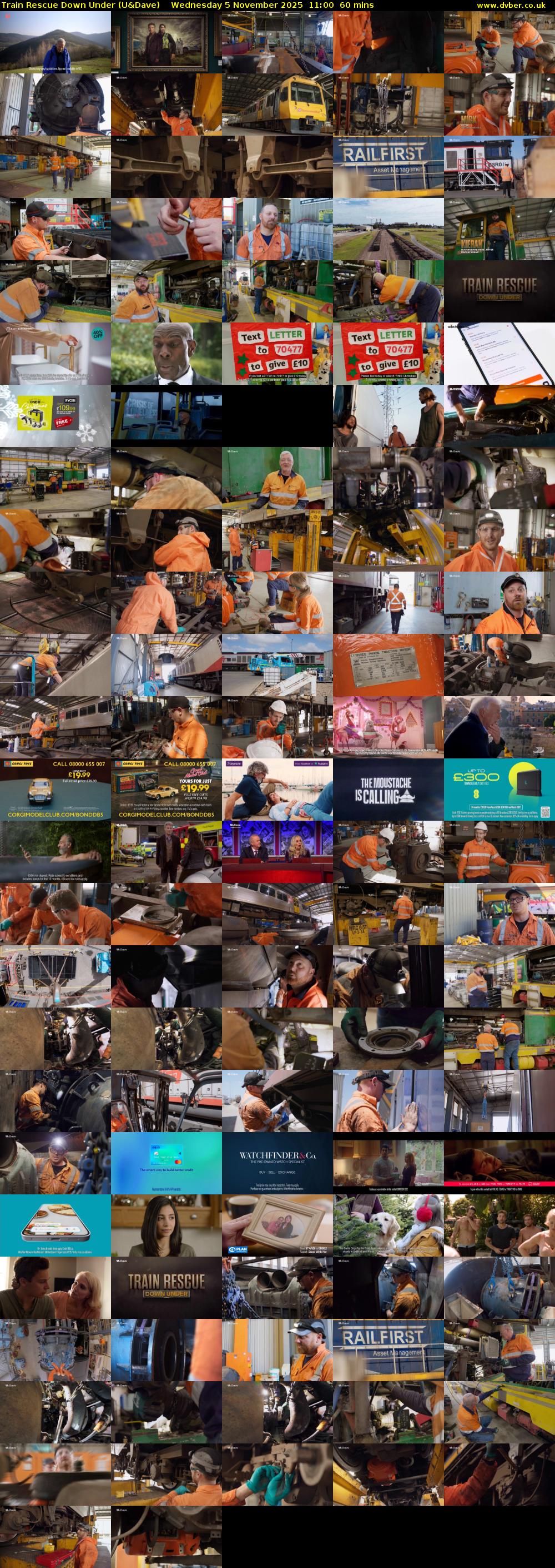 Train Rescue Down Under (U&Dave) Wednesday 5 November 2025 11:00 - 12:00