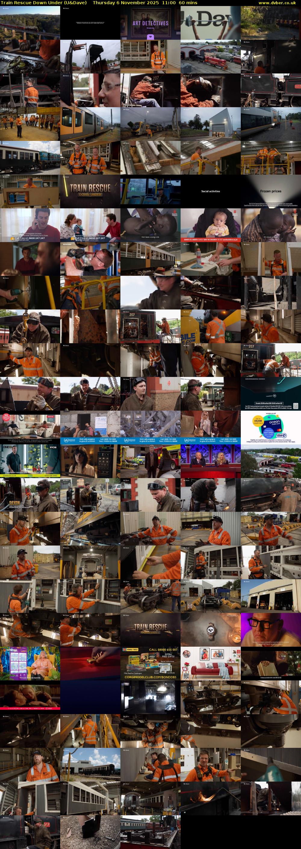 Train Rescue Down Under (U&Dave) Thursday 6 November 2025 11:00 - 12:00