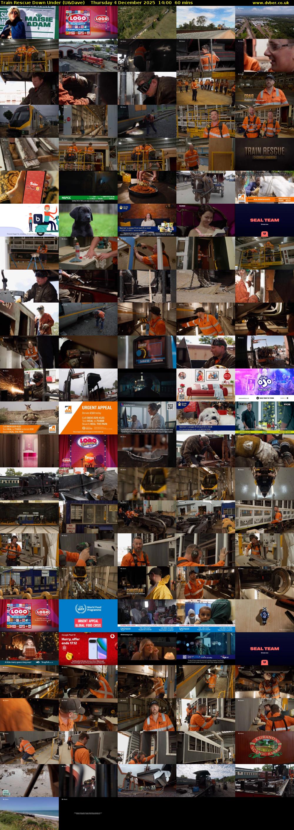 Train Rescue Down Under (U&Dave) Thursday 4 December 2025 14:00 - 15:00