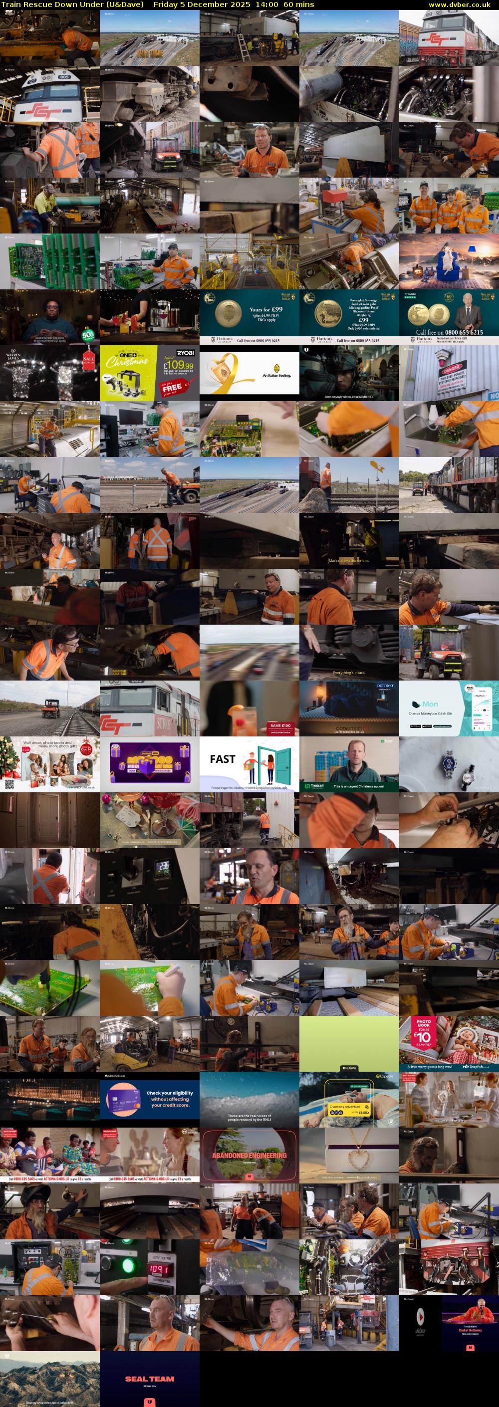 Train Rescue Down Under (U&Dave) Friday 5 December 2025 14:00 - 15:00