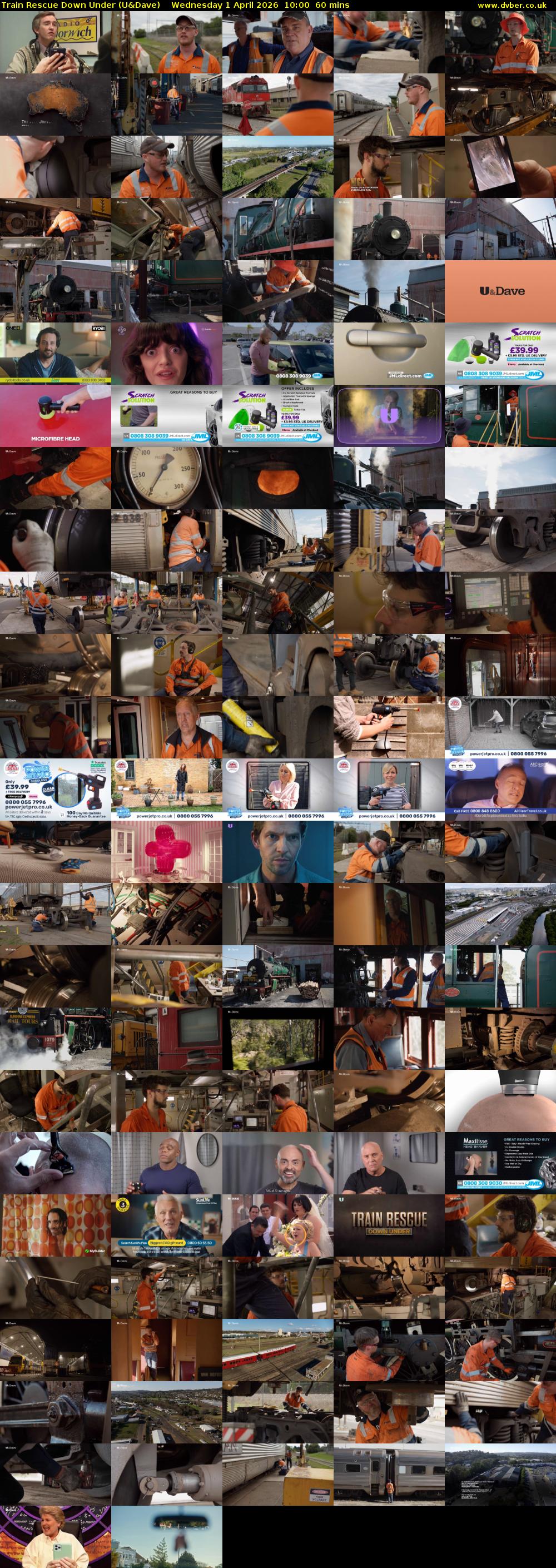 Train Rescue Down Under (U&Dave) Wednesday 1 April 2026 10:00 - 11:00