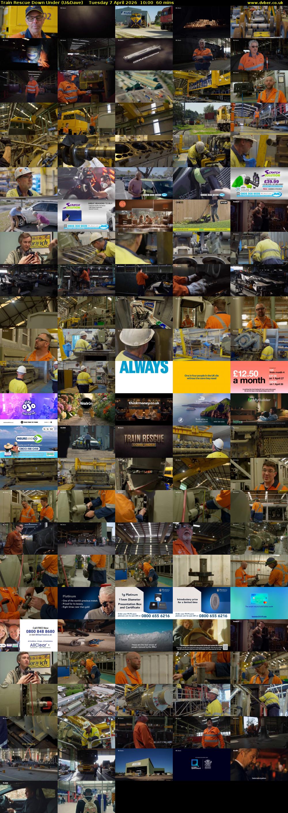 Train Rescue Down Under (U&Dave) Tuesday 7 April 2026 10:00 - 11:00