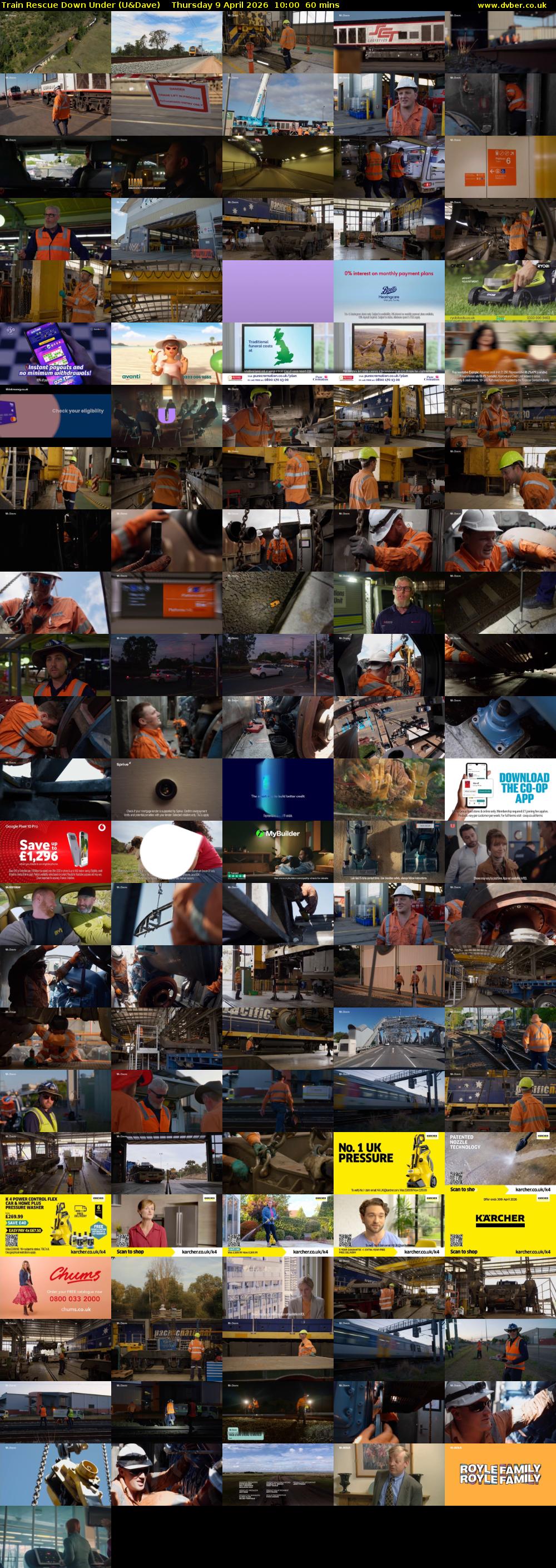 Train Rescue Down Under (U&Dave) Thursday 9 April 2026 10:00 - 11:00