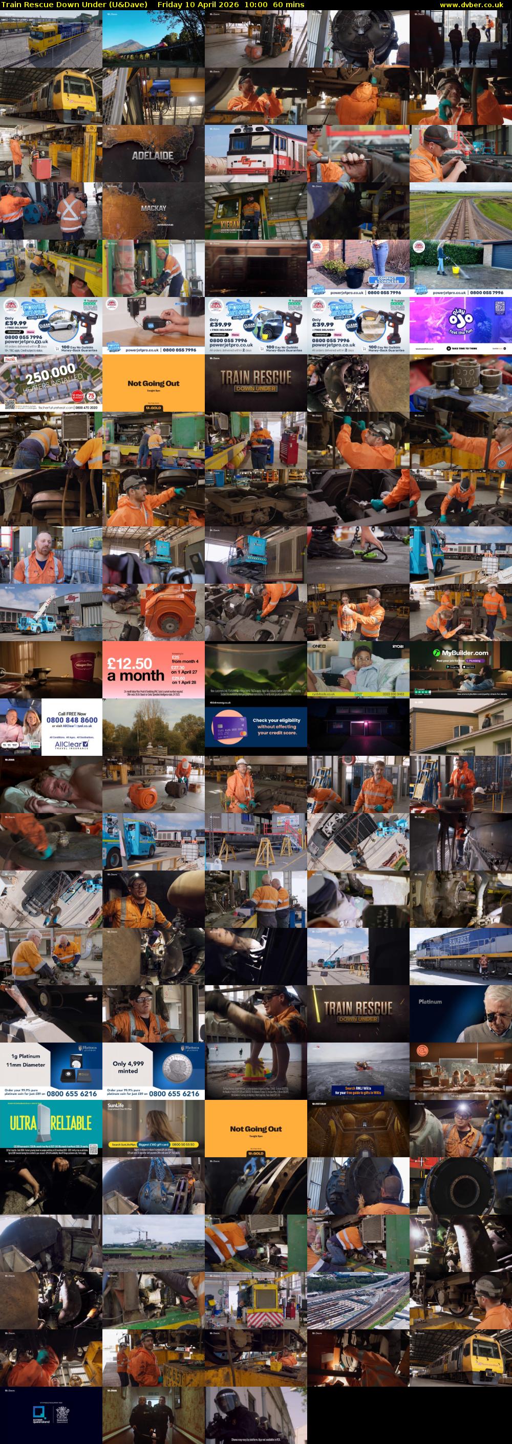 Train Rescue Down Under (U&Dave) Friday 10 April 2026 10:00 - 11:00