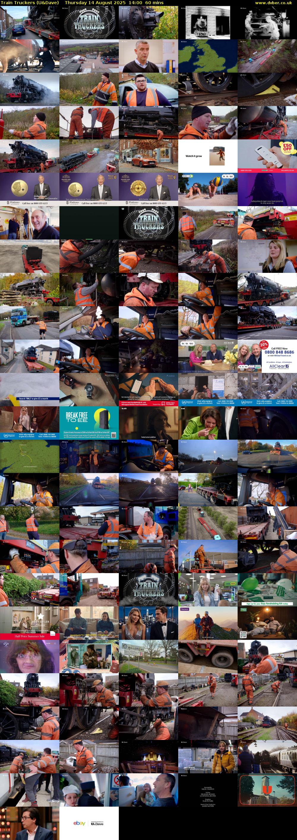 Train Truckers (U&Dave) Thursday 14 August 2025 14:00 - 15:00